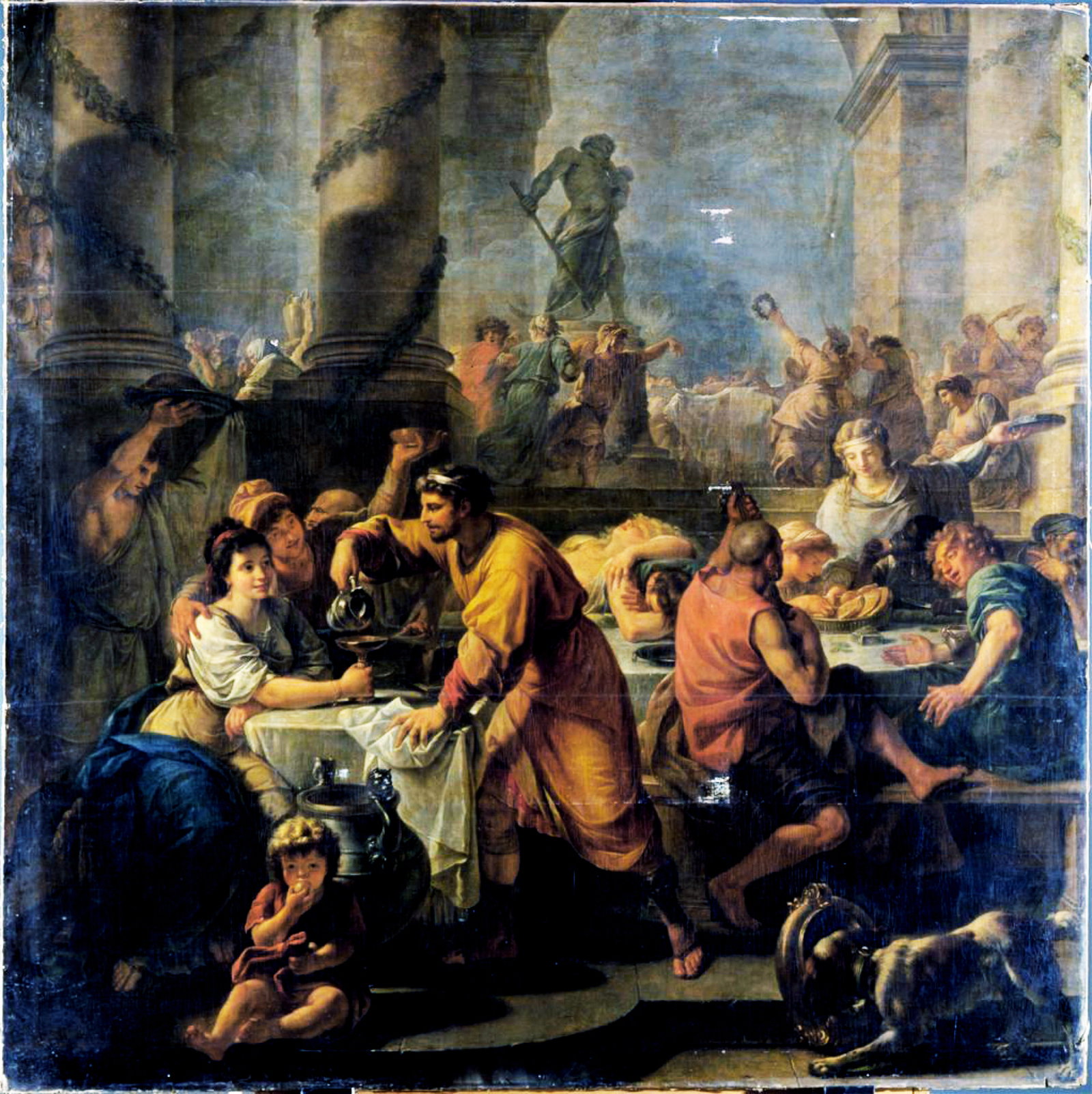 Before we move on from Chronos and leave you with this idea that everyone thinks of him as a baby-eating tyrant, we should clarify that the Greeks actually had a positive view of him. They thought of him as the ruler of a golden age of abundance and prosperity and equality that came before their time, right? So this gets codified in a Roman winter celebration, the Saturnalia, and you may have heard of it. It is famous for its role reversals. So this idea of equality is codified by masters serving slaves during the celebration and then slaves turning around and making fun of their masters.